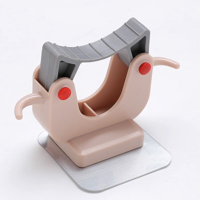 季萌拖把固定卡扣扫把夹壁挂式拖把夹免打孔厨房卫生间浴室拖把架 3个装(颜色随机可备注)