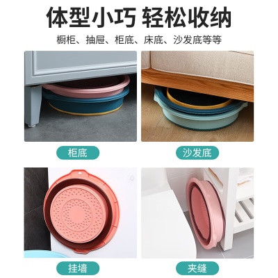 星坊 折叠泡脚桶洗脚盆 足浴盆带按摩粒便携式脚盆沐足桶