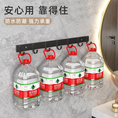 皓梵洁 太空铝挂钩免打孔卫生间粘钩门后壁挂衣钩强力毛巾衣服挂钩排