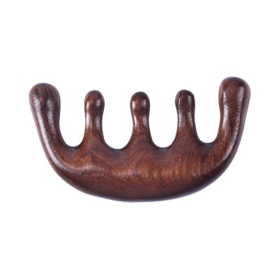 齐开（QIKAI） 齐开按摩梳经络头部檀木梳子刮痧头皮梳头随身便携大宽齿梳 经络按摩梳1个