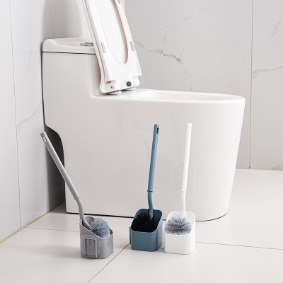 登比 无死角马桶刷 【带底座】清洁刷套装长柄洁厕刷 洗厕所蹲厕刷子座便器蹲便器卫生间浴室清洁刷子壁挂