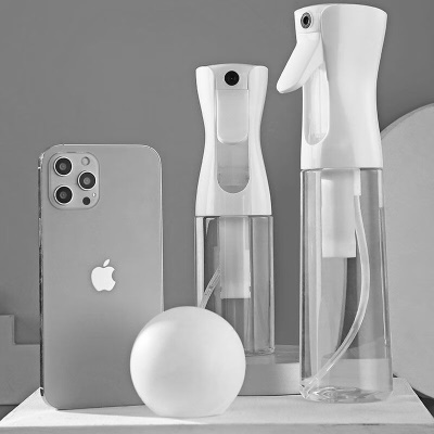 喷雾瓶 持续增压喷瓶细雾化妆喷雾补水空瓶清洁家用酒精消毒塑料瓶喷壶 透明瓶300ml 持续高压喷雾