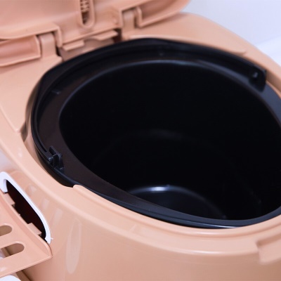 都小秀 移动马桶【豪华加高升级款】孕妇老人坐便器病人便携式塑料成人室内家用简易坐便椅 【棕色】