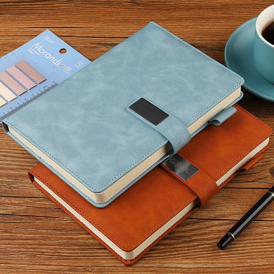 简勋（JIANXUN） a5笔记本子简约加厚皮面商务记事本工作会议日记学生记录本可定制LOGO礼盒 A5黑色【单本款】