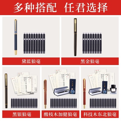 《软笔钢笔式毛笔可加墨软头狼毫便携式毛笔小楷书法抄经笔》(李六军)