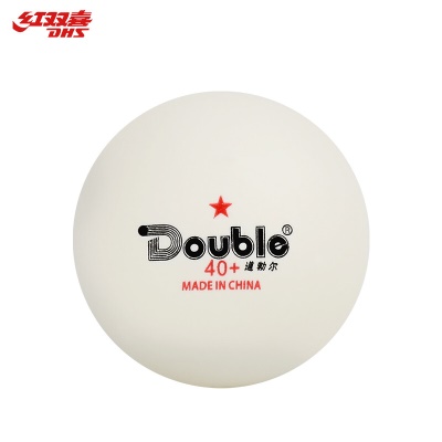 红双喜（DHS）乒乓球 60只装 道勃尔40+ 训练球白一星桶