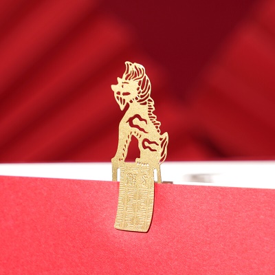 故宫文化 紫禁营造脊兽书签便签套装 书夹便签笔记本办公用品 故宫博物院文创送礼 1套（书签*10+便签本*1）