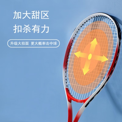 网球训练器 单人网球带线回弹训练器套装 带绳网球成人户外自打回弹网球训练器带拍底座 一个人打自己飞回 网球单拍+带线球*3+防滑手胶*3+底座+包