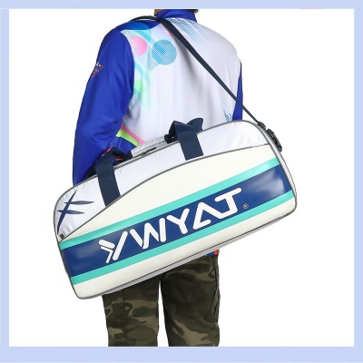 YWYAT 【2022新款】单肩羽毛球包 3/6支装 手提网球包男女时尚运动包韩版 8336白色