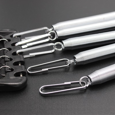 华峻宇 弹簧拉力器5根弹簧扩胸器两用型男士拉簧锻炼臂力胸肌家用健身器材45公斤拉力 多功能三用拉力握力器