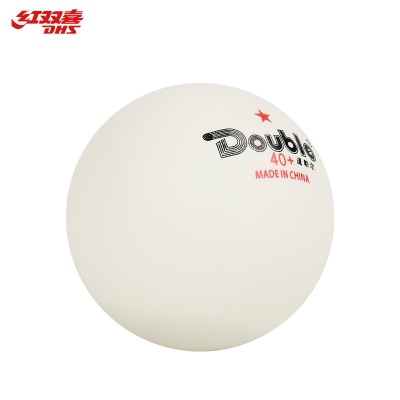 红双喜（DHS）乒乓球 60只装 道勃尔40+ 训练球白一星桶