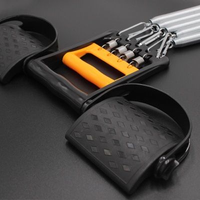 华峻宇 弹簧拉力器5根弹簧扩胸器两用型男士拉簧锻炼臂力胸肌家用健身器材45公斤拉力 多功能三用拉力握力器