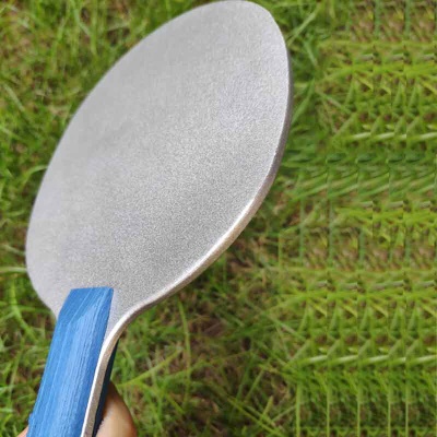 炫湾邦【上新】升级不锈钢底板 乒乓铁球拍 乒乓球铁拍 金属乒乓球 500克横拍底板喷漆铁拍