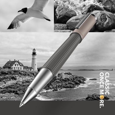 萧伯纳（Bernard Shaw） 灯塔系列宝珠笔高档签字笔商务办公高端礼物签名笔 凛冬灰宝珠笔（不刻字&下单直发） 0.6mm