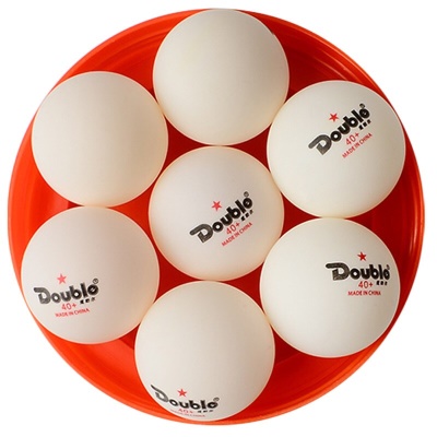 红双喜（DHS）乒乓球 60只装 道勃尔40+ 训练球白一星桶