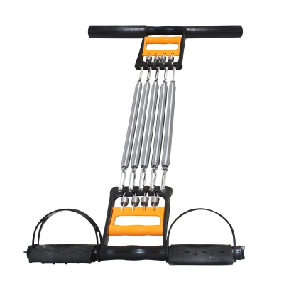 华峻宇 弹簧拉力器5根弹簧扩胸器两用型男士拉簧锻炼臂力胸肌家用健身器材45公斤拉力 多功能三用拉力握力器