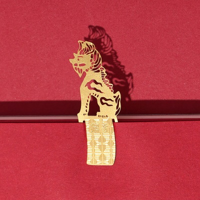 故宫文化 紫禁营造脊兽书签便签套装 书夹便签笔记本办公用品 故宫博物院文创送礼 1套（书签*10+便签本*1）