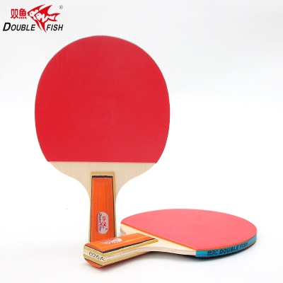 双鱼乒乓球拍直拍026A 双拍套装2只装 附3球 双减亲子互动休闲娱乐减负国货球拍