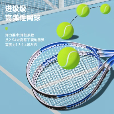 品健（PINJIAN） 网球训练器带绳网球单人打带线回弹自练神器初学者大学生网球拍套装儿童 成人碳素拍*1+球拍包*1+网球*3+训练器*1