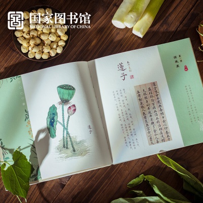 《国家图书馆食物本草礼盒24节气食谱含书签收藏册文创妈妈实用送女生礼物送女友闺蜜生日礼物圣诞礼物》