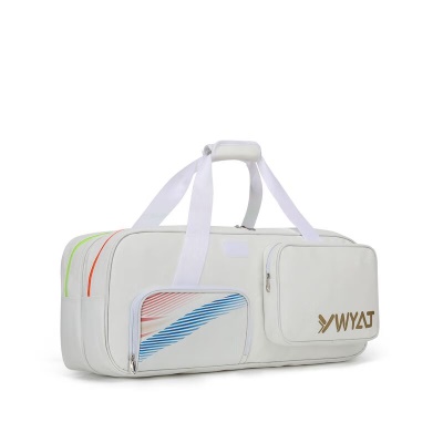 YWYAT 【2022新款】单肩羽毛球包 3/6支装 手提网球包男女时尚运动包韩版 8336白色