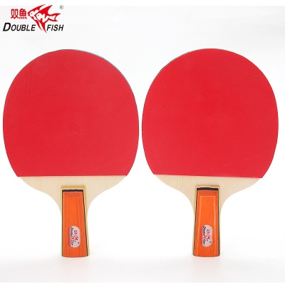 双鱼乒乓球拍直拍026A 双拍套装2只装 附3球 双减亲子互动休闲娱乐减负国货球拍