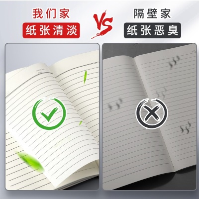 【4本装特卖】商务笔记本本子a5高颜值加厚会议记录笔记本a4学生办公文具日记本子可定制logo 4本装 男生款（黑+棕+灰*2）
